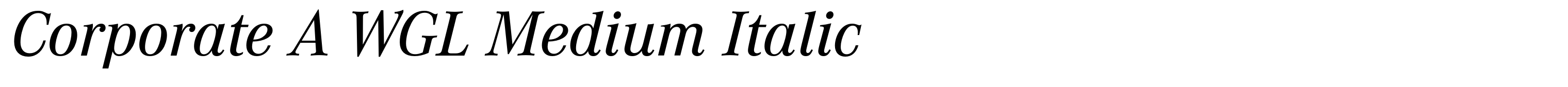 Corporate A WGL Medium Italic